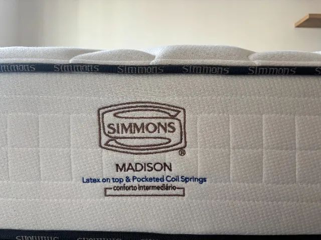 Cama box + Colchão Simmons king size (com espaço para armazenamento, com pillow top) - Foto 4