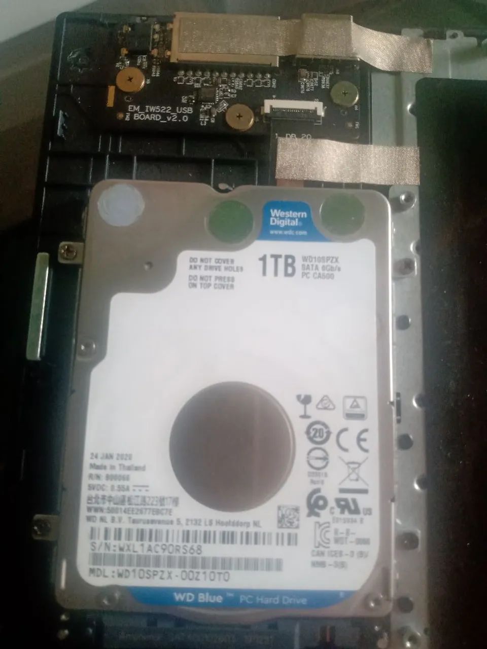 Hd 1 tera Wester digital de notebook 