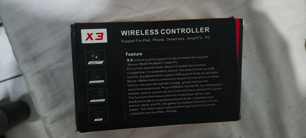 Controle X3 Bluetooth para PC é celular - Foto 4