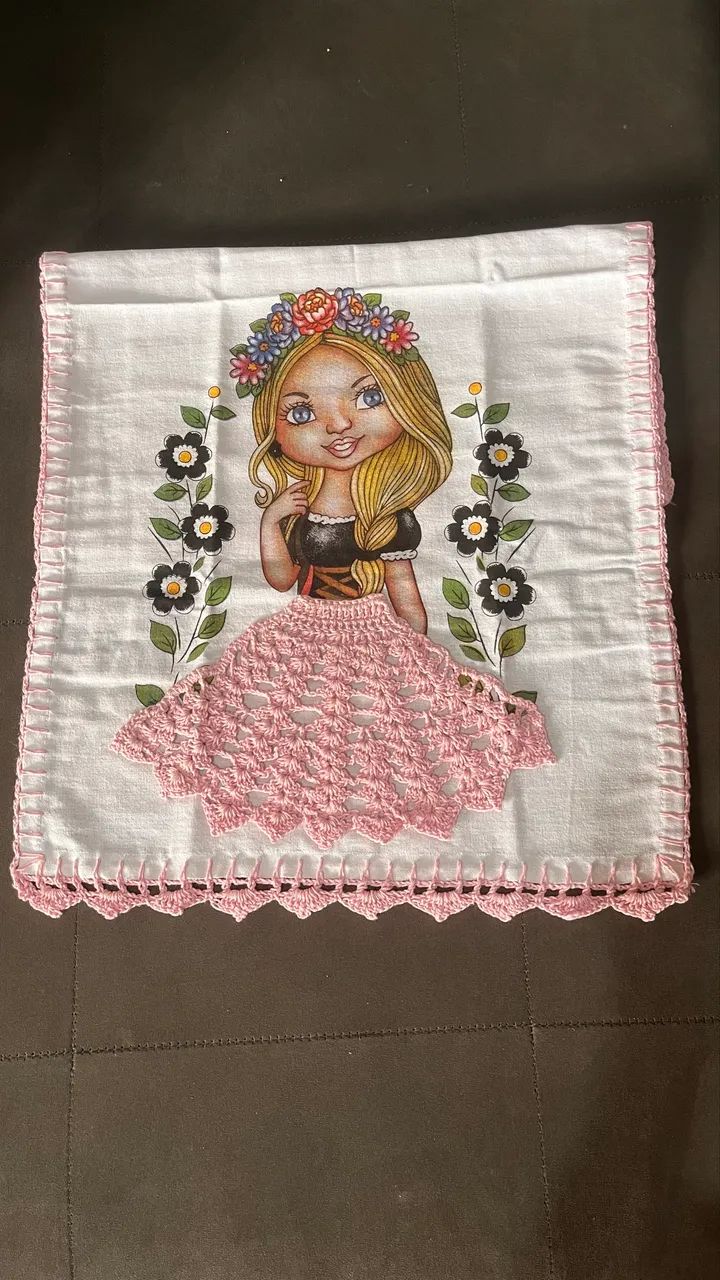 Pano de prato em crochê  - Foto 5