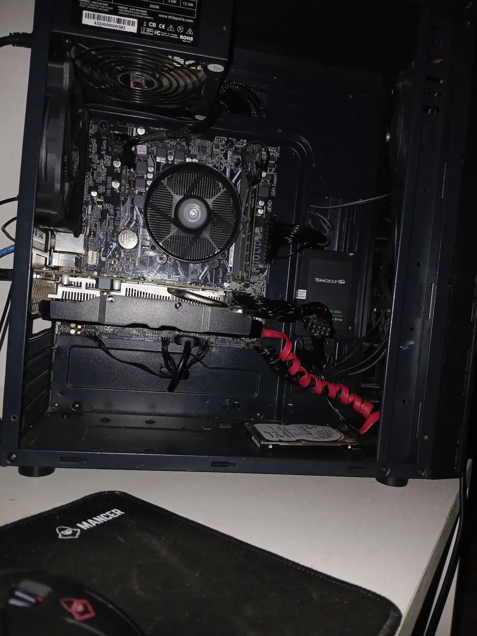 PC gamer com kit mancer e monitor