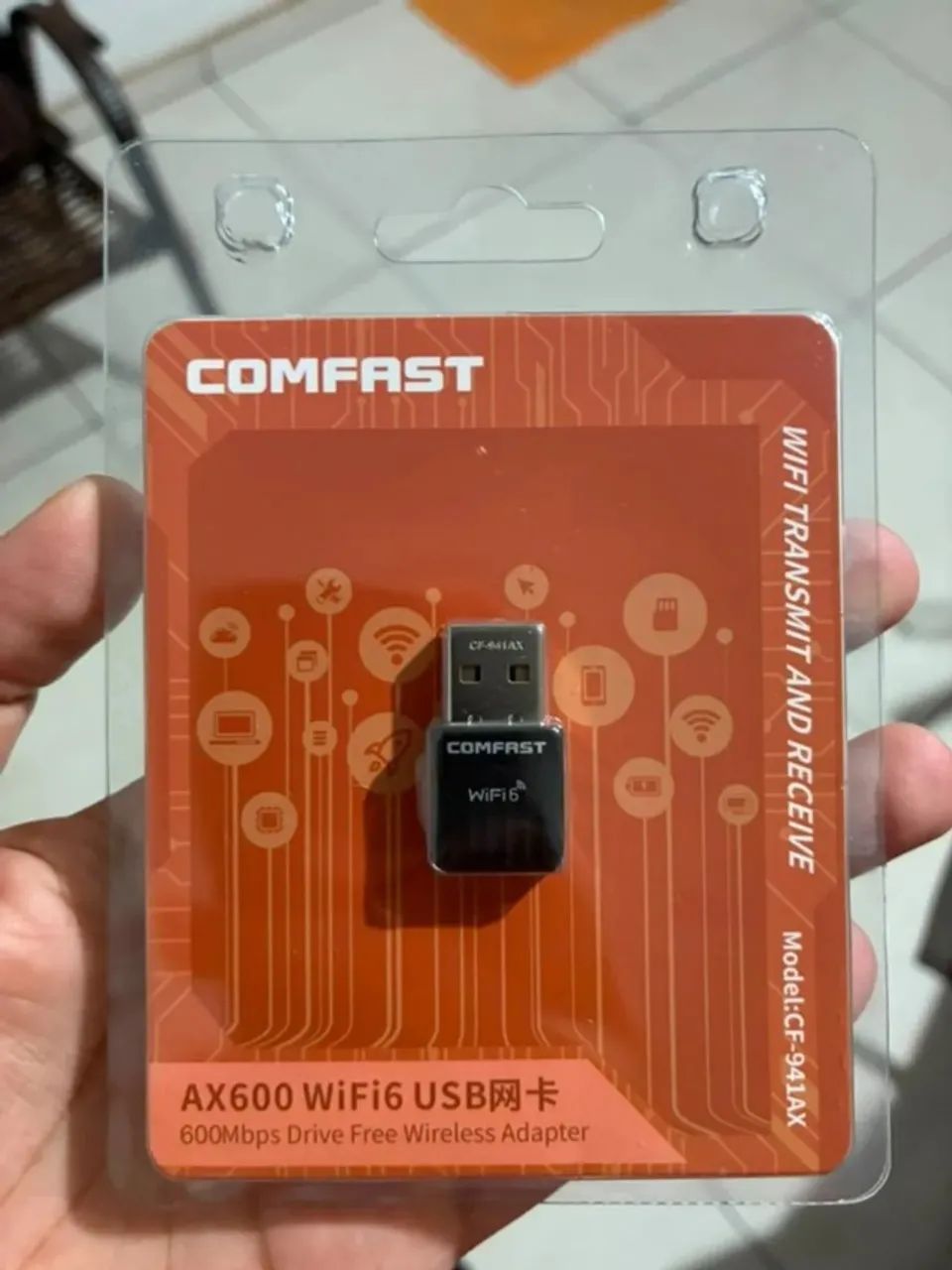 Adaptador Comfast Wifi 6 Usb 600mbps 2.4g 5g - Foto 3