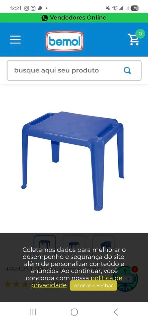 Mesa e cadeira infantil 
