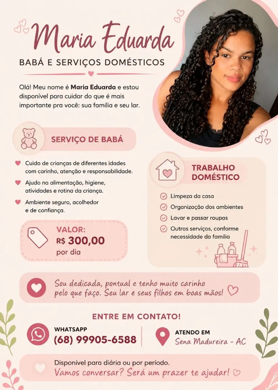 Sou uma pessoa muito dedicada 