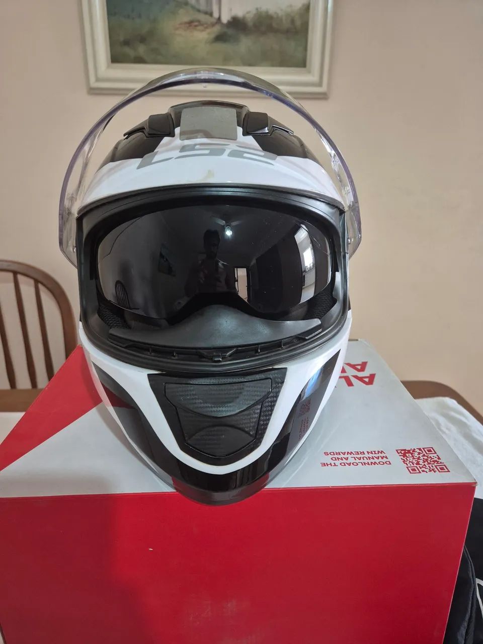 Capacete LS2 dimitry tam. 56 usado - Foto 3