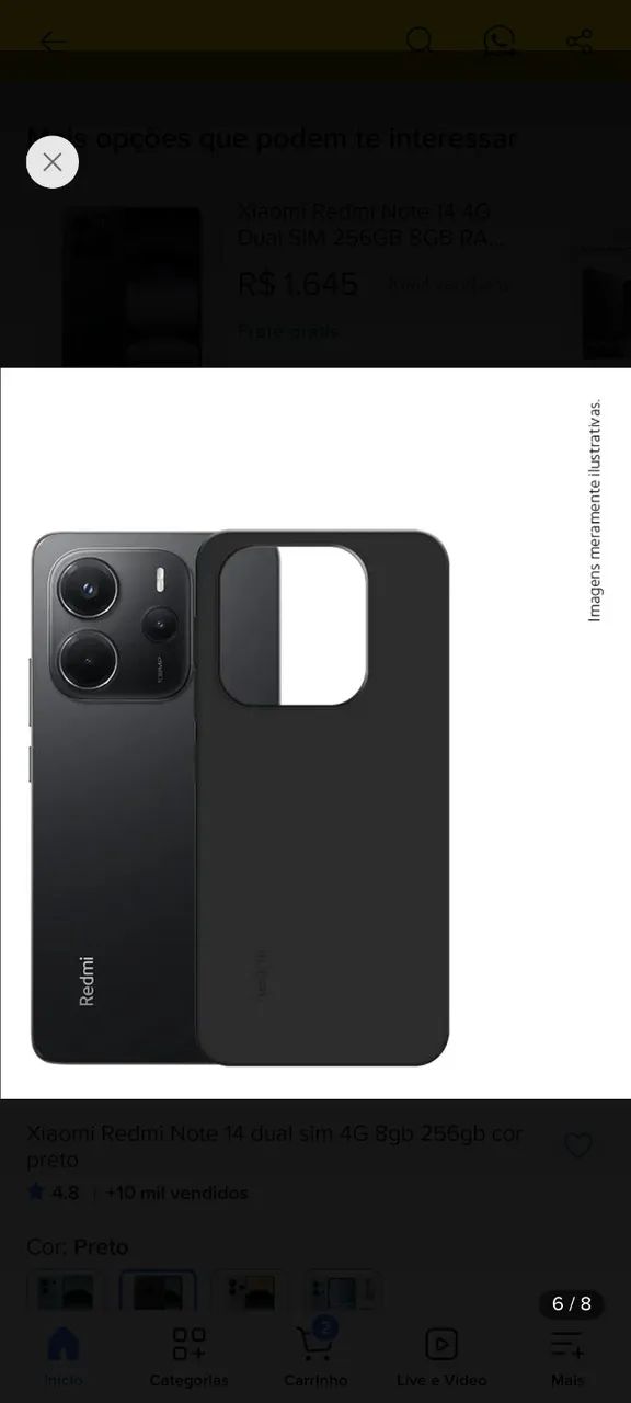 Xiaomi Redmi Note 14 dual sim 4G 8gb 256gb cor preto - Foto 4