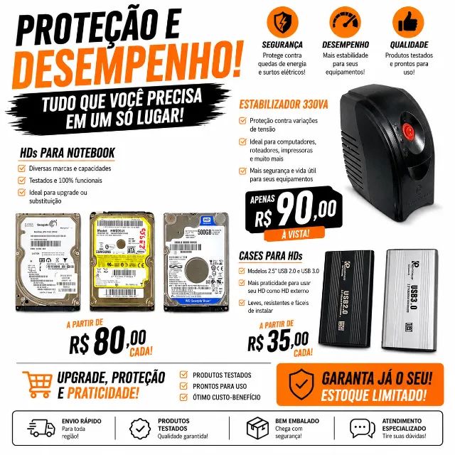 Estabilizador, HDS e cases 