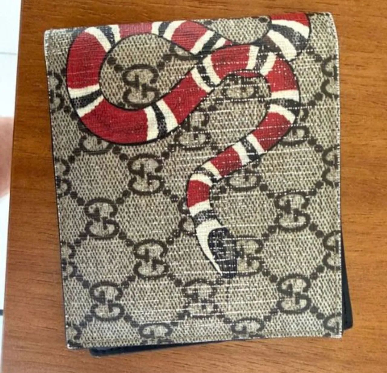 Carteira Gucci Supreme Kingsnake - Foto 2
