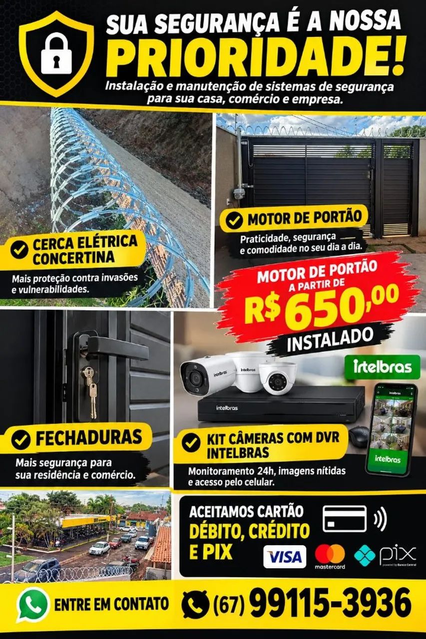 Kit 4 câmeras com dvr Intelbras 