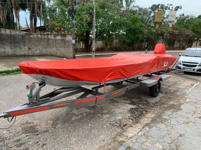 Carretinha personalizada pra canoa de 6mt chassi no enregecido de 100 na chapa 13 fecho de - Foto 4