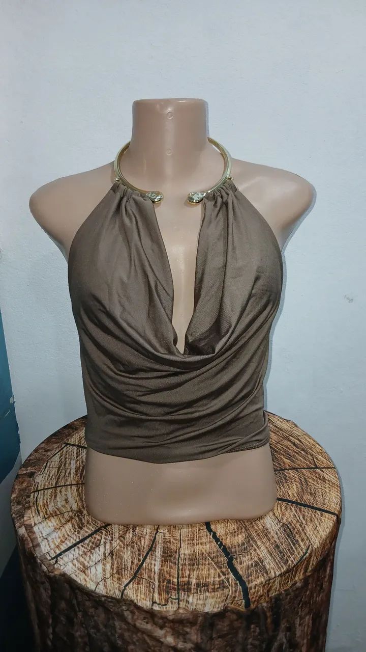 Blusa Cropped feminina 