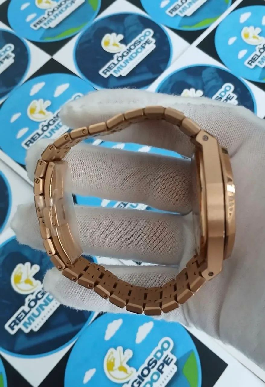 RELÓGIO ROYAL OAK CHNOGRAPH ROSE E FUNDO PRETO - Foto 3