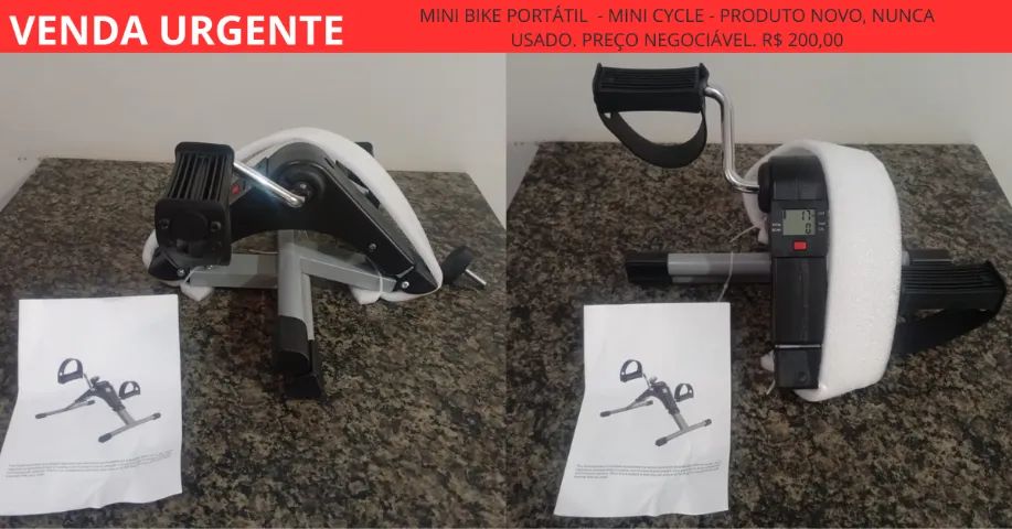 Mini Bike Portátil / Mini Cycle Exercitador Digital - Novo