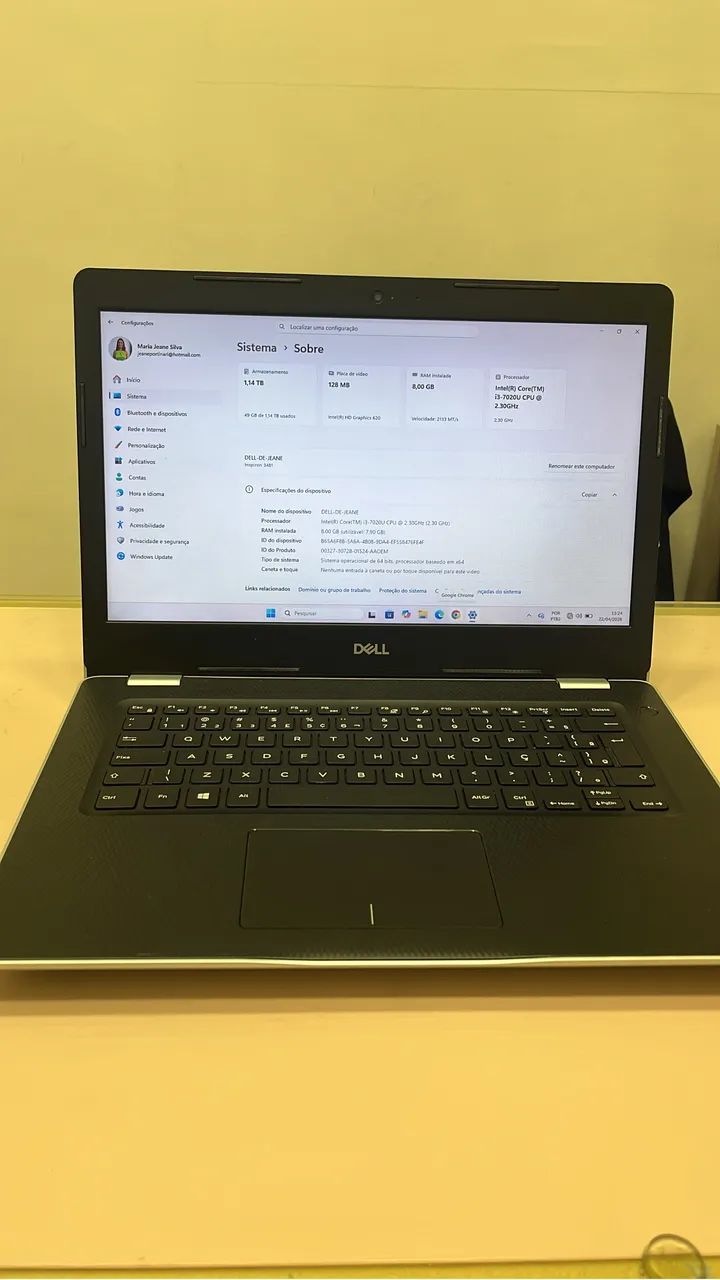 Notebook Dell i3 1TB HD 8GB RAM