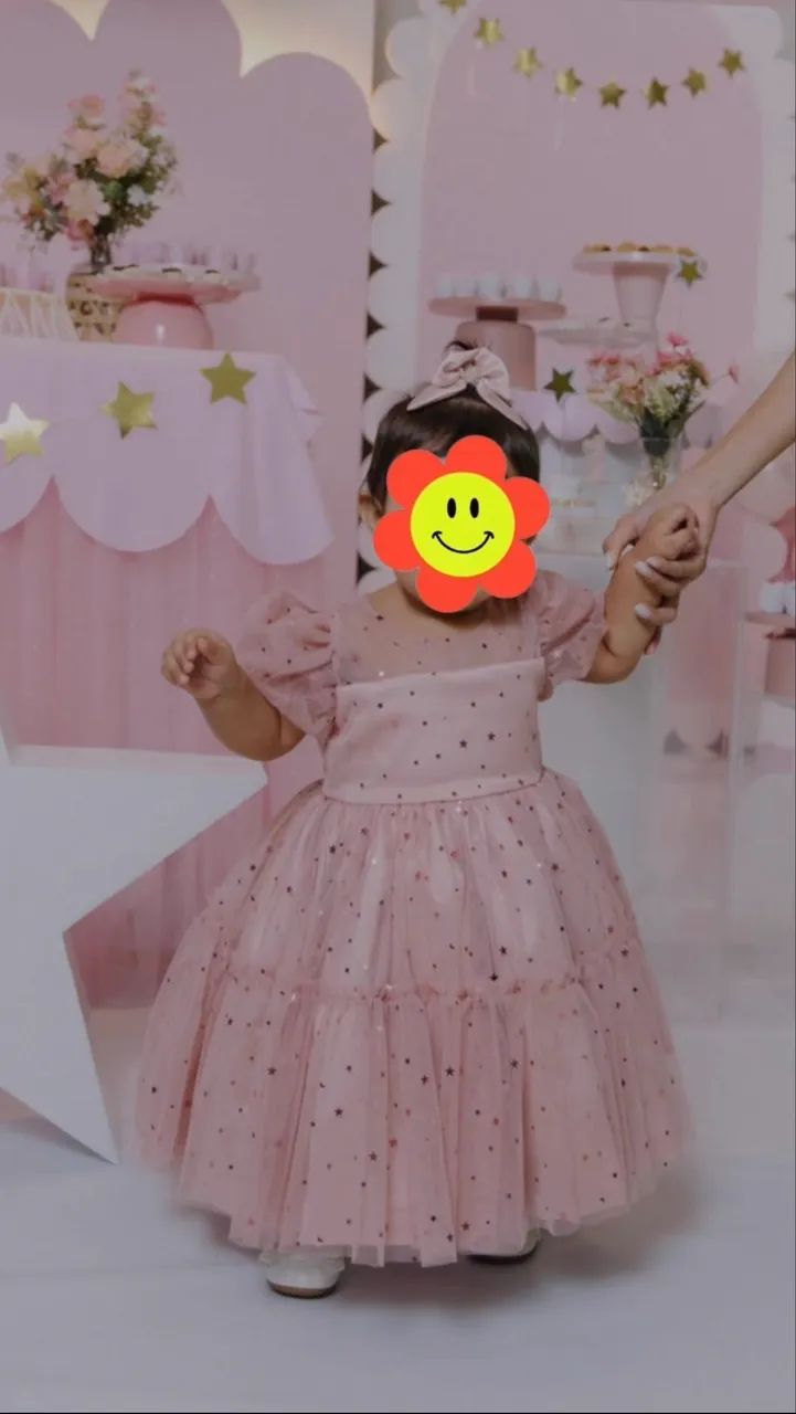 Vestido infantil estrelinha