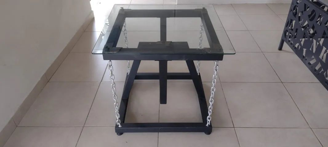 Mesa Decorativa de Vidro Tensegridade - Foto 2