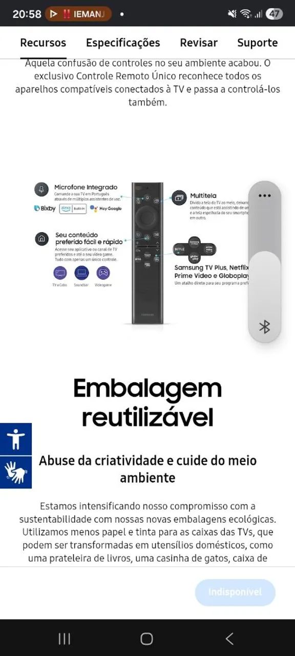 Tv 65 polegadas QLed 4K 65Q60B  - Foto 5