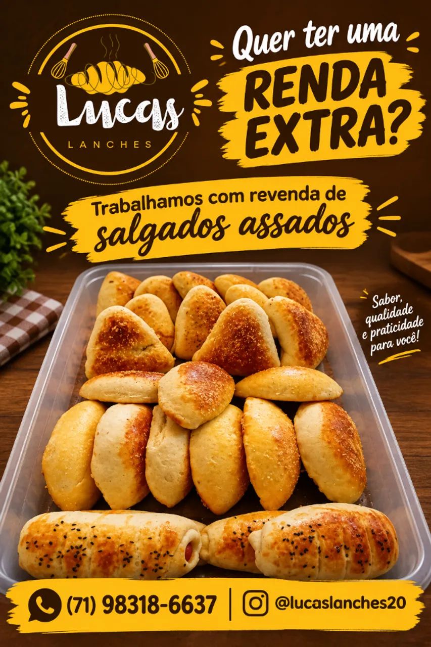 Revenda de salgados assados 