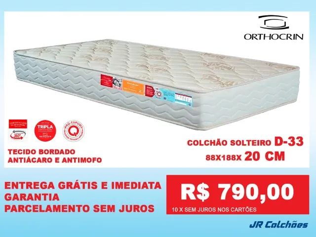 Colchão D33 Orthocrin Casal e Solteiro na Promoção - Foto 2