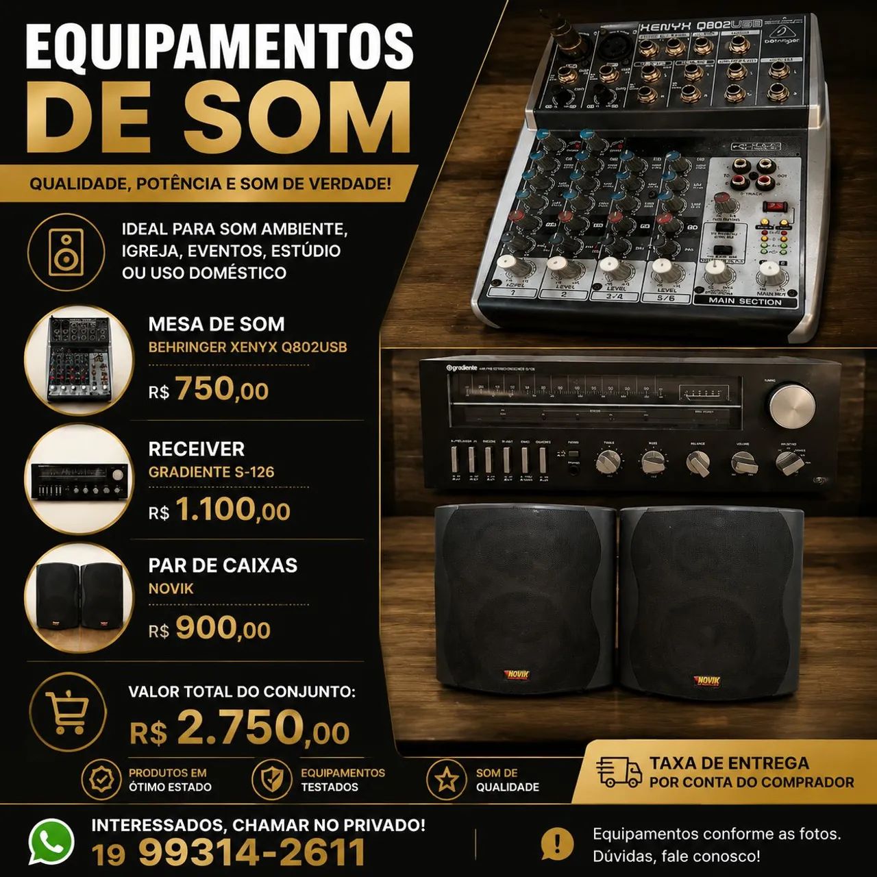 EQUIPAMENTOS DE SOM 