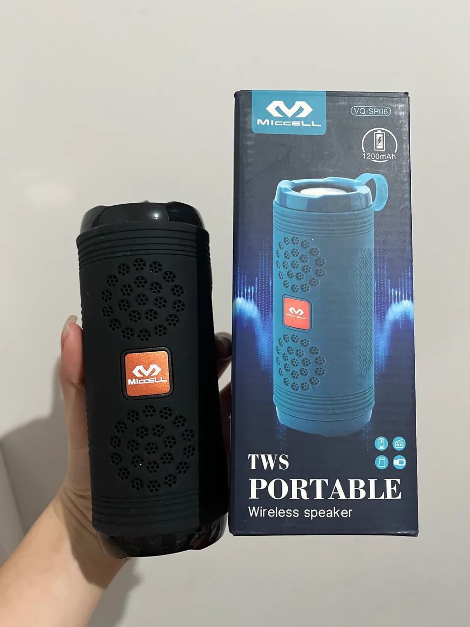 Caixa De Som Nova Miccel Bluetooth - Preta VQ-SP06 Funcionando perfeitamente 
