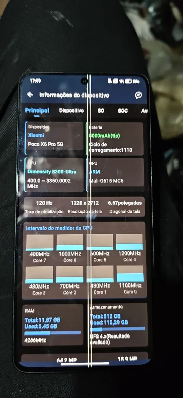 POCO X6 PRO COM LINHAS NA TELAS E ARANHADOS 512GB 12RAM - Foto 2