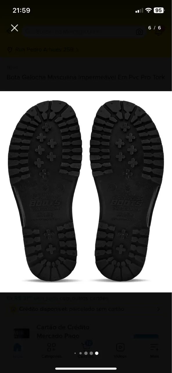 Bota Pro Tork galocha impermeável top nova Boots 35 - Foto 5