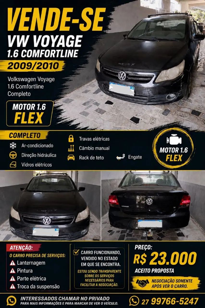 Volkswagen Voyage COMF/HIGHLI. 1.6 T.FLEX 8V 4P 2010