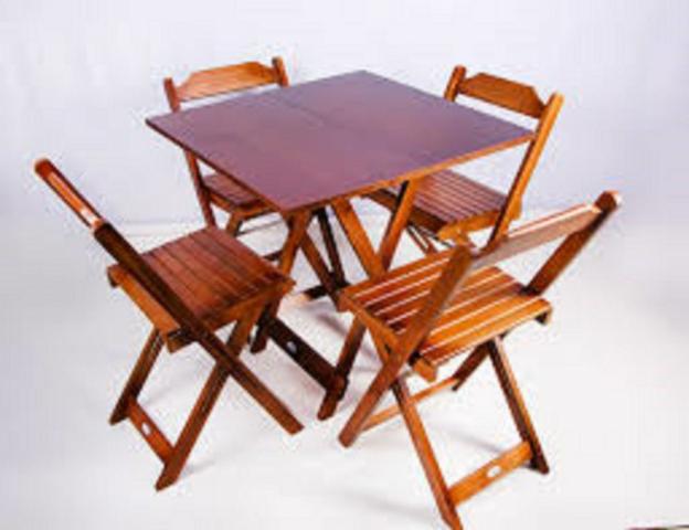 Conjunto mesas e cadeiras dobraveis e bistro para bares e restaurantes - Fabricamos - Foto 5
