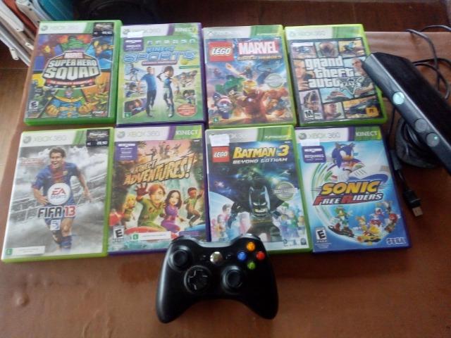 Xbox 360 jogos, controle e Kinect
