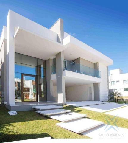 Casa com 5 dormitórios à venda,alphaville fortaleza, 450 m² por r$ 2.280.000 - condomínio