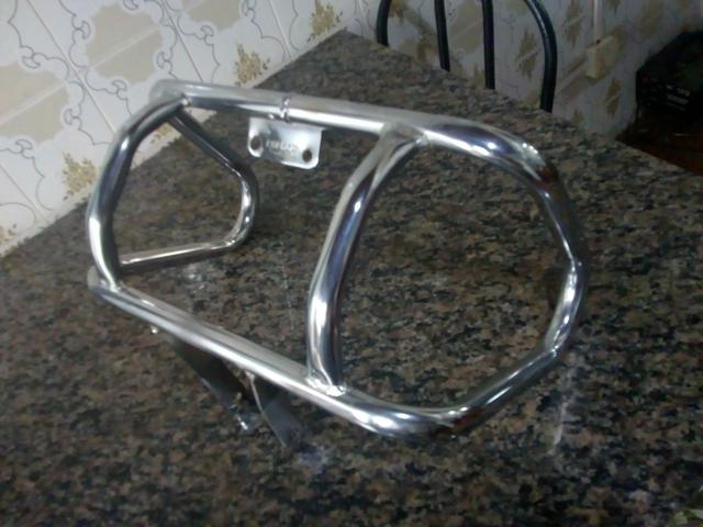 Mata cachorro cromado roncar para moto, oportunidade