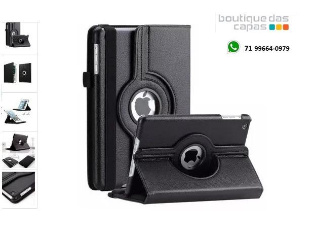 Ipad mini 4 Capa giratória 360ª iPad mini 4 5 ou ipad mini 2 3 preta - Foto 3