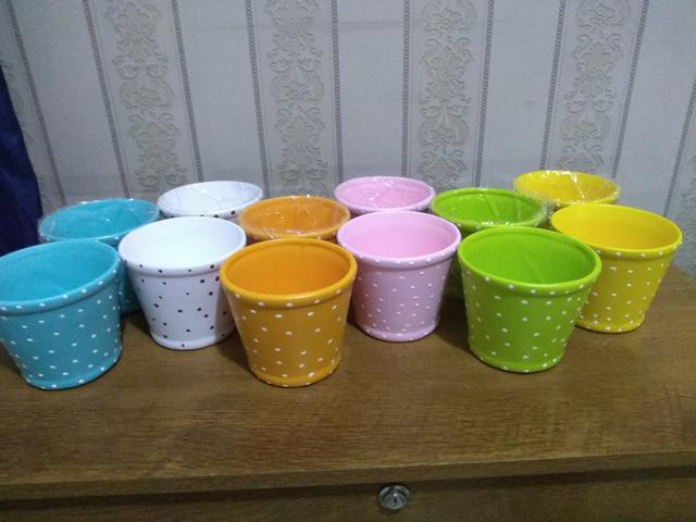 12 vasinhos de violeta g cores diversas