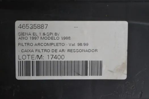 Caixa Filtro Ar Fiat Siena El 1.6 Spi 8v 1997 1998 Original - Foto 5