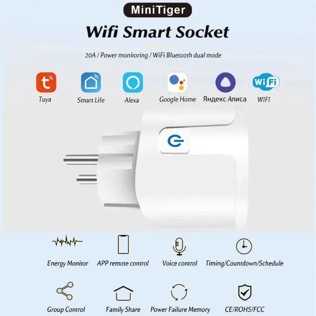 Tomada Inteligente WiFi 20A