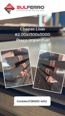Chapas Lisas #2.00x1300x3000 ( Promoção imperdível )