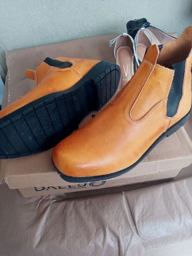 Bota botina de couro 42 - Foto 5