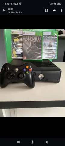 Xbox 360 Slim LT 3.0 Seminovo + Leitor Novo + Garantia