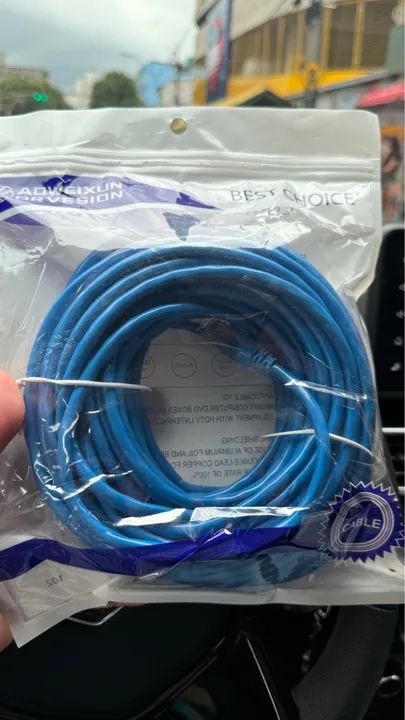 Cabo de Rede Ethernet Cat5e Azul 15 Metros