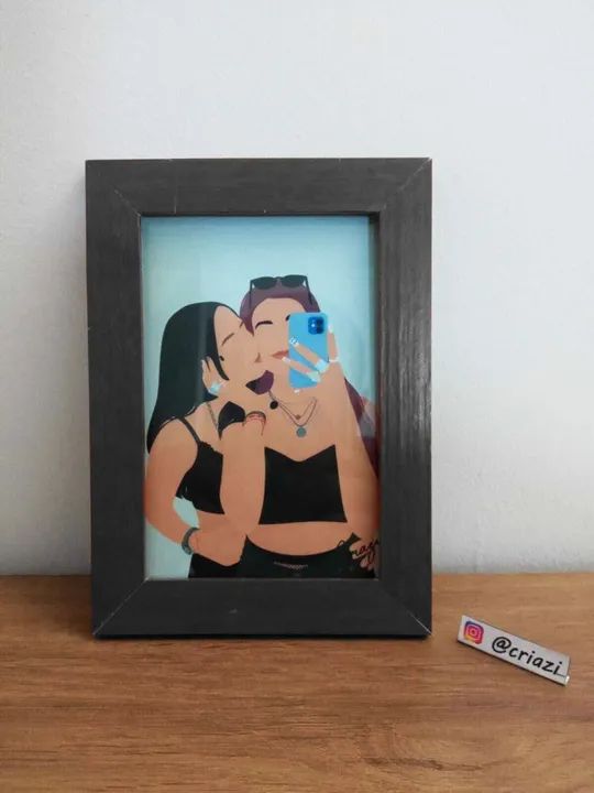 Quadro Ilustração Faceless portrait minimalista, otimo presente. - Foto 5