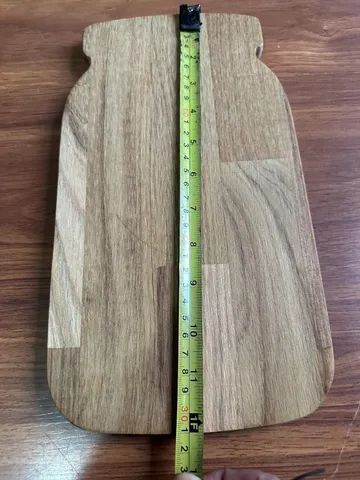 tabua carnes queijos petiscos madeira formato pot delicias 31 x 17 x 1,7 cm - Foto 5