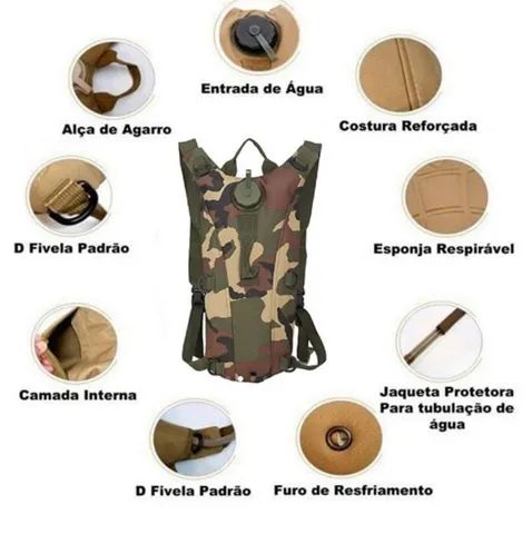 Mochila de hidratação com refil de água 3 litros - Foto 2