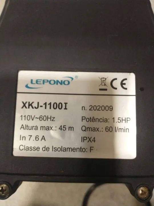 Bomba Lepono Auto Aspirante 1.5hp Xkj1100 110v bivolt