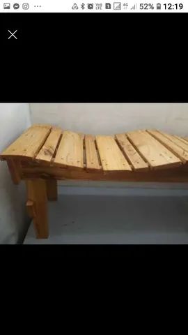 Banco madeira maciça demolição pallets  - Foto 6