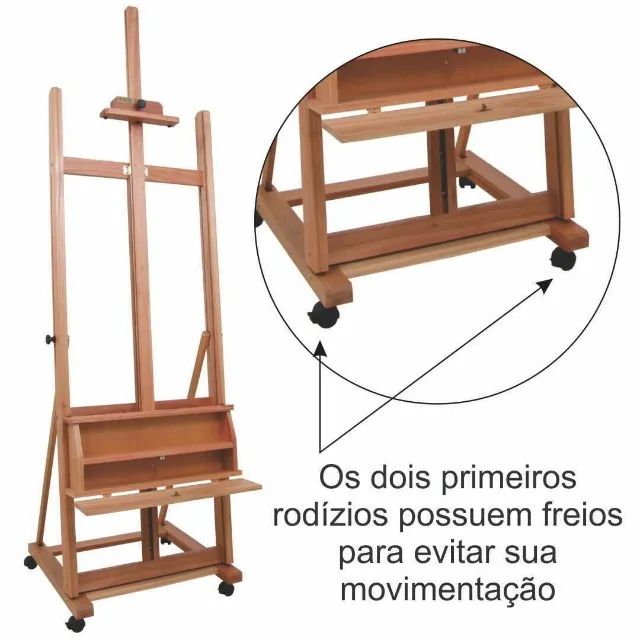 Cavalete De Pintura Trident Estúdio Com Cremalheira M.12220