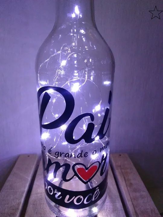 Presente em Todas as Ocasiões - Garrafa Luminária com LED - Foto 5