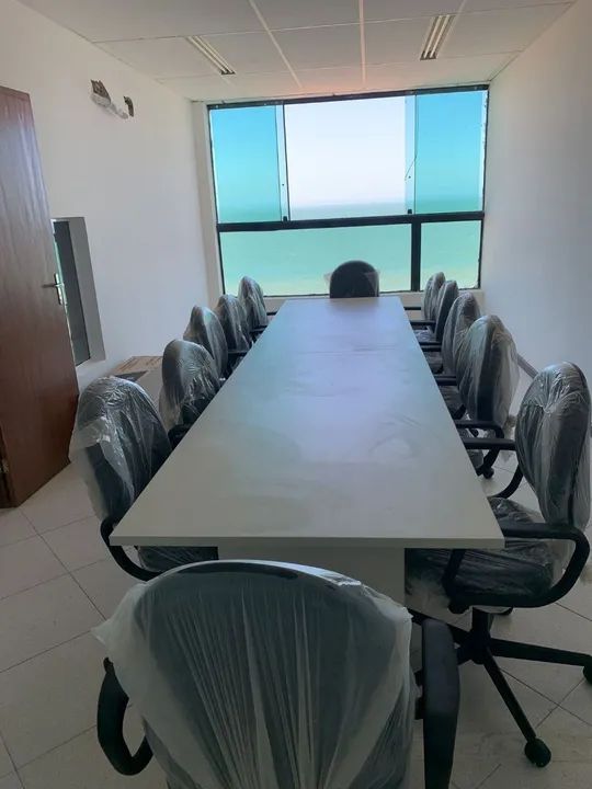 Mesa Branca Executiva Para Reunião - Foto 2