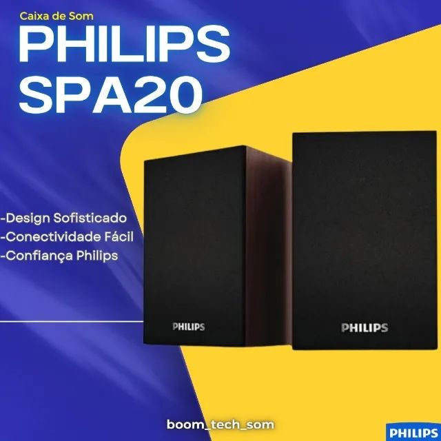 Caixa De Som Philips SPA20 Bluetooth | Garantia | Design Sofisticado | Pronta Entrega
