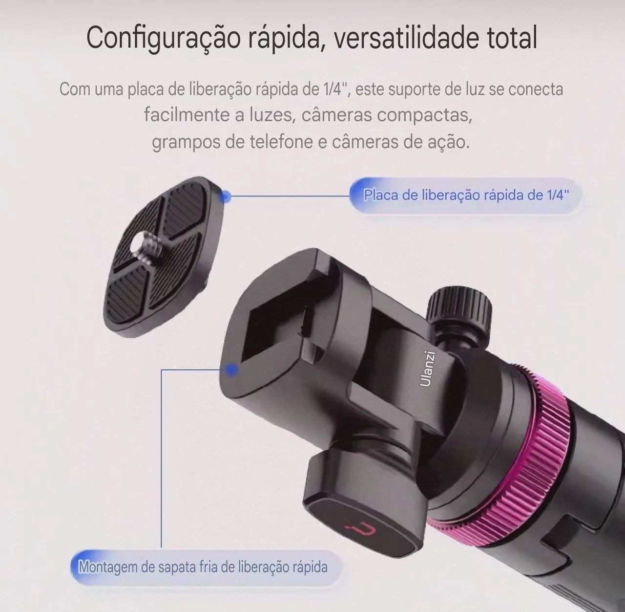 Tripé Ulanzi MT-89 para Câmera e Celular - Novo até 2.10 metros - Foto 2